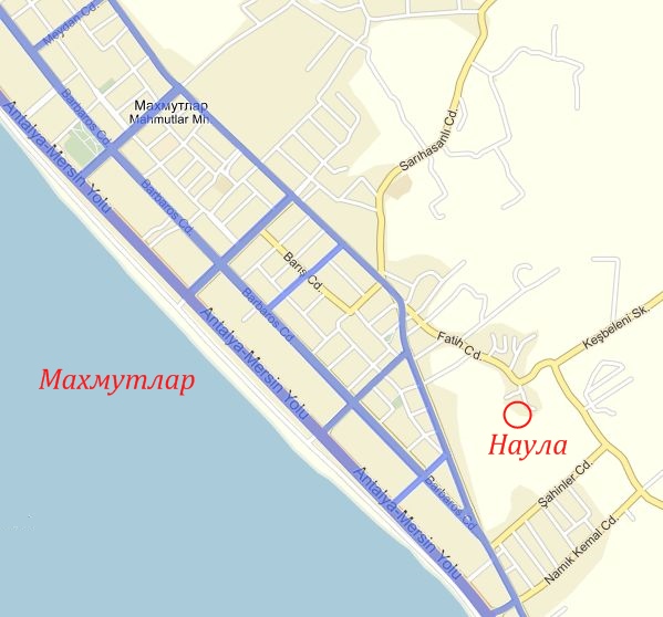 Карта турции махмутлар